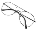 Quality Metal Aviator Reading Glasses - Spring Hinge Tear Drop Reader gold brown - Vision World