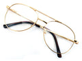 Quality Metal Aviator Reading Glasses - Spring Hinge Tear Drop Reader gold brown - Vision World