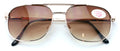 Bifocal Outdoor Sunglasses Metal Aviator Reading Glasses - Big Lens Sun Reader - Vision World
