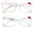 2 Pairs Round Retro Women Reading glasses - Rx Magnified Readers Cateye Vintage - Vision World