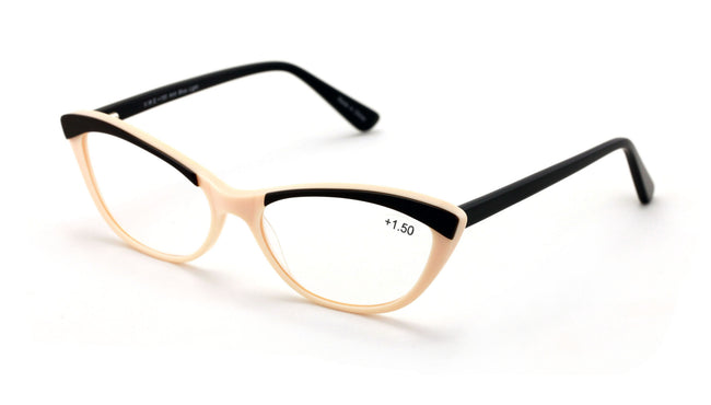 Women Cateye Slim Fashion Acetate Non-prescription Eyeglasses Frame Clear Lens - Vision World
