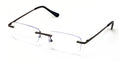 Slim Rimless lightweight metal anti blue light blocking UV reading glasses Clear