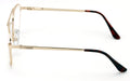 Metal Aviator Reading Glasses - Big Lens - Spring Hinge Square Reader Gold Gun - Vision World
