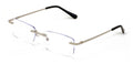 Slim Rimless lightweight metal anti blue light blocking UV reading glasses Clear