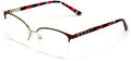Women's Round Half Rim Optical Frame Reading Glasses - Clear Lens Metal Eyeglass