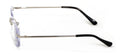 Slim Rimless lightweight metal anti blue light blocking UV reading glasses Clear