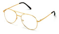 Quality Metal Aviator Reading Glasses - Spring Hinge Tear Drop Reader gold brown - Vision World