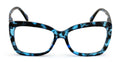 Women Big Lens Butterfly Reading Glasses - Fun Cateye Clear Lens Readers Leopard - Vision World