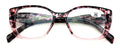 Women 2-tone bold marble print reading glasses - Spring Hinge Clear Lens Reader