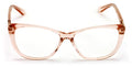 Women Premium Acetate Big Lens Cateye Reading Glasses with Gold Accent - Readers