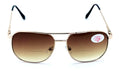 Bifocal Outdoor Sunglasses Metal Aviator Reading Glasses - Big Lens Sun Reader - Vision World