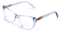 Women Premium Acetate Big Lens Cateye Reading Glasses with Gold Accent - Readers
