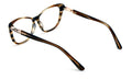 Women Premium Acetate Big Lens Cateye Reading Glasses with Gold Accent - Readers