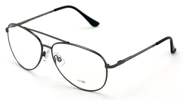 Aviator Progressive Clear Lens No Line Reading Glasses Tri-Focal Reader Spring - Vision World