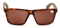 Men Genuine Bamboo Large Full Lens Sunglasses Reader Tinted Reading Glasses 145m