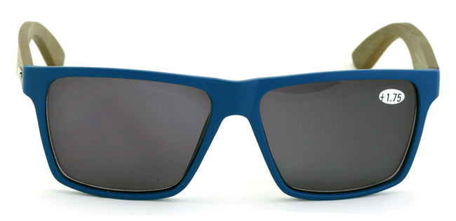 Men Genuine Bamboo Large Full Lens Sunglasses Reader Tinted Reading Glasses 145m