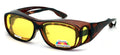 Night Driving Polarized FITOVER Sunglasses Med Large XL - Yellow Lens Anti Glare - Vision World