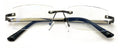 Men Metal Rimless Diamond Cut Anti Blue Blocker UV Reading Glasses - Clear Lens