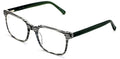 Premium Acetate Square Reading Glasses - Stripe Clear Lens Readers - Eyeglasses