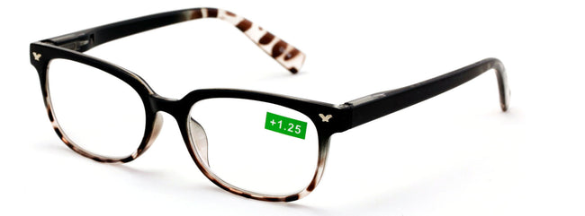 New Half Translucent Tortoise Reading Glasses with Spring Hinges Classic Reader - Vision World