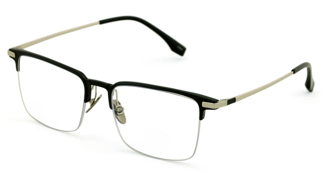 Men Aluminum Optical Frame Wide Rectangular Reading Glasses Titanium Temple Ti03