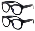 2 Pairs Glasses Blue Light Blocking, UV Computer Readers Reading Bold Eye Clear