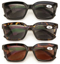 3 Pairs Women Outdoor Reading Sunglasses Lightweigh Full Lens Readers - Outdoor
