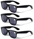 3 Pairs Classic 80's Reading Sunglasses - Tinted Reader - Not Bifocal - Unisex