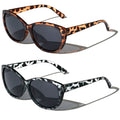 2 Pairs Women Outdoor Reading Sunglasses Oversized - Full Lens Readers Leopard
