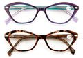 2 Pairs Women Hexagon Cateye Fashion Optical Frame Reading Glasses Reader ZT103