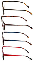4 Pairs Women 2tone Tortoise Reading Glasses Lightweight Clear Lens Reader ZT110