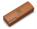 Men Reading Eyeglasses Case - Metal Wrapped in Wood Grain Finish -Cleaning cloth