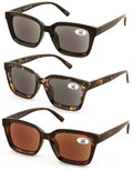 3 Pairs Women Outdoor Reading Sunglasses Lightweigh Full Lens Readers - Outdoor