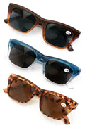 3 Pairs Women Reading Sunglasses - Bold - Full Lens Readers Outdoor NOT BIFOCAL