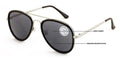 Large Metal Tear Drop Progressive Reading Sunglasses - Zero Power On Top No Line