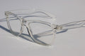 Clear lens Clear frame Vintage retro Sun-Glasses Fashion Eyewear Nerd Smart Look - Vision World