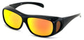 Large Polarized Fit Over Glasses Sunglasses 63mm Frame Mirror Unisex Taiwan Made - Vision World