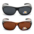 2 Pairs Women Polarized Fit Over Glasses Sunglasses Rhinestone Rectangular Frame - Vision World