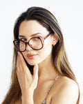 2 Pairs Women Oversized Fashion Butterfly Anti Blue Ray UV Reading Glasses Metal