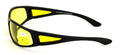 BiFocal Black Sunglasses With Yellow Night Driving Lens - 100% UV Protection. - Vision World