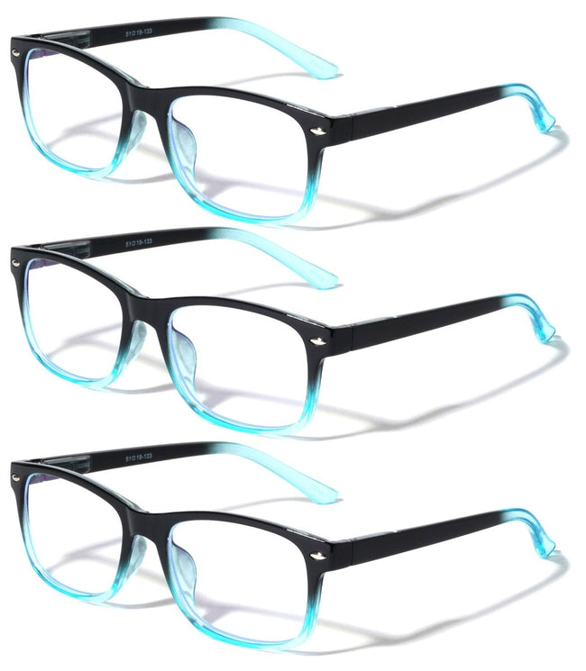 3 Pairs Reading Glasses - Blue Light Blocking Readers for Women/Men Anti Blue Ra