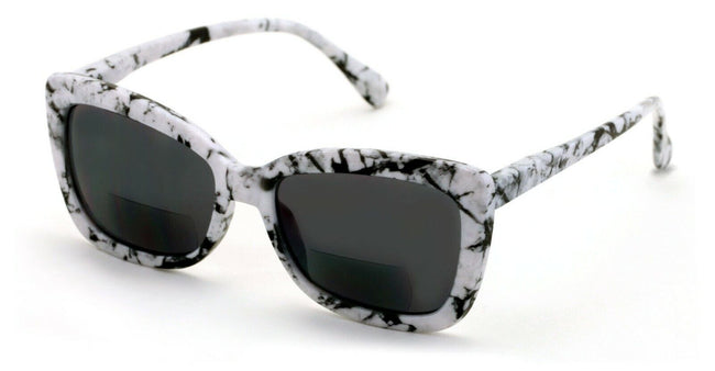 BIFOCAL Women Big Lens Butterfly Reading SunGlasses - Fun Cateye Outdoor Readers