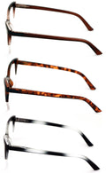 3 Pairs Women Cateye Reading Glasses HalfRim - Stylish Comfortable Reader DR03 - Vision World