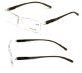 2 Pairs Lightweight Transparent Frame Clear Rectangular Readers Reading Glasses - Vision World