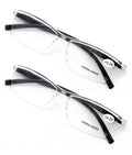 2 Pairs Lightweight Transparent Frame Clear Rectangular Readers Reading Glasses - Vision World