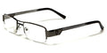 Khan Rectangular Half Rimless Metal Reader Reading Glasses Semi-Rimless - Vision World