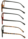 3 Pairs Reading Glasses Men or Women Black Tortoise Maroon Reader Spring Hinge - Vision World