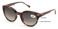 Women Round Progressive Bifocal Reading Sunglasses - No Line - Zero Power On top