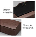 Men Reading Eyeglasses Case - Metal Wrapped in Wood Grain Finish -Cleaning cloth
