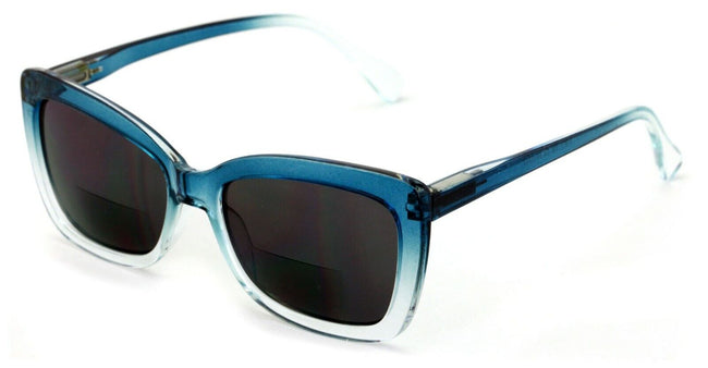 BIFOCAL Women Big Lens Butterfly Reading SunGlasses - Fun Cateye Outdoor Readers